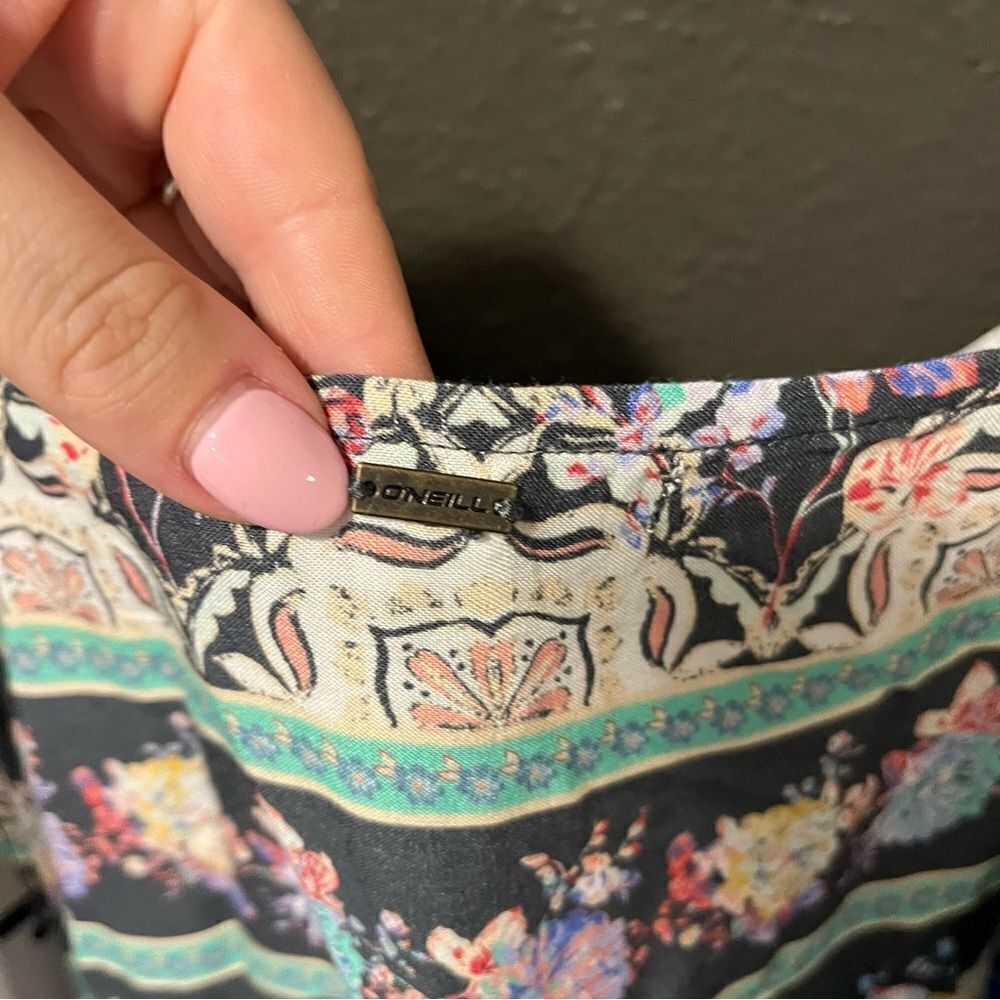 O'NEILL Liam Floral Print Romper in Slate XL - Picture 8 of 14